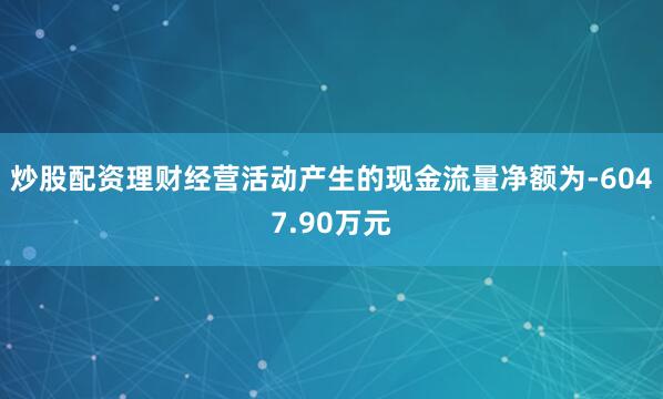 炒股配资理财经营活动产生的现金流量净额为-6047.90万元
