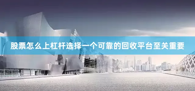 股票怎么上杠杆选择一个可靠的回收平台至关重要