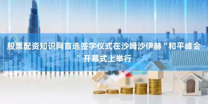 股票配资知识网首选签字仪式在沙姆沙伊赫“和平峰会”开幕式上举行