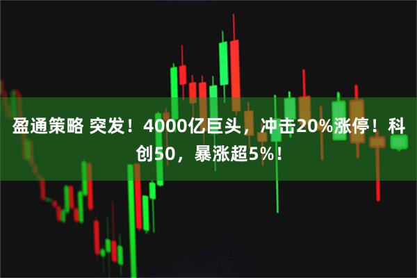 盈通策略 突发！4000亿巨头，冲击20%涨停！科创50，暴涨超5%！